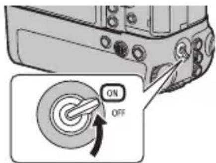 PANASONIC Lumix DMWBGS1 - Turn the operation ON/OFF switch on the Battery Grip to [ON]. - 1