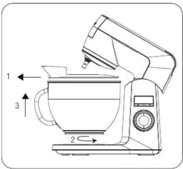 GRUNDIG KMP 8650 S - Removing the bowl - 1