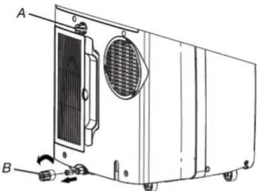 WHIRLPOOL PACW29COL - De airconditioner aftappen (modellen met verwarmingsfunctie) - 1