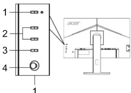 ACER B227Q - Zewnetrzne elementy sterujuce - 2