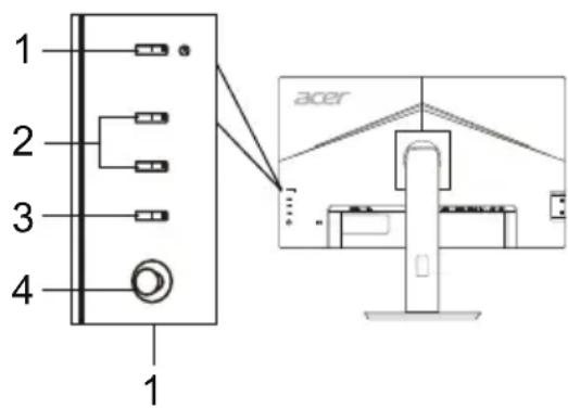 ACER B227Q - Controles externos - 1