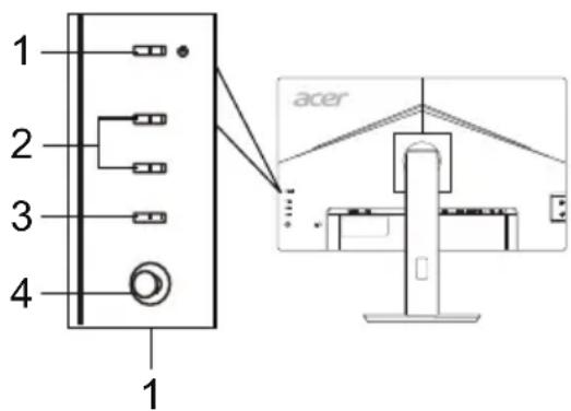 ACER B227Q - Controles externos - 1