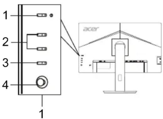 ACER B227Q - Külső kezelöszervek - 2
