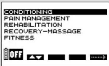 COMPEX SP 2.0 - ESCOLHER UMA CATEGORIES - 1