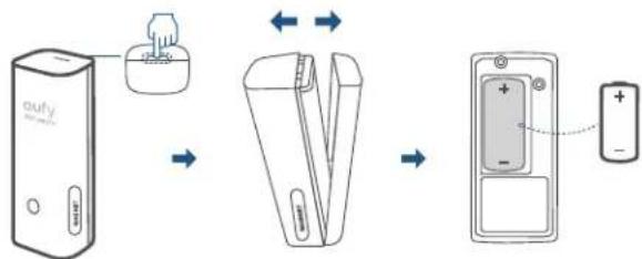 eufy Entry Sensor - PLACEMENT DE LA PILE - 1