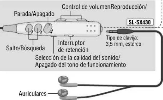 PANASONIC SLSX428 - SL-SX428 Directamente a la toma de auriculares (Ω) - 3