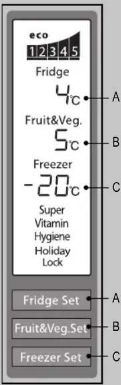 PANASONIC NRB30FG1 - Selezione della temperatura - 1