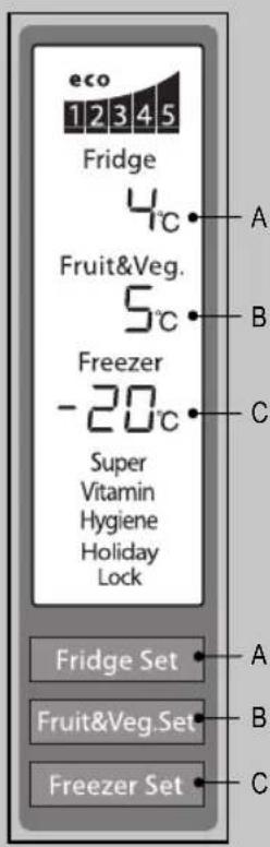 PANASONIC NRB30FG1 - Selecting the temperature - 1