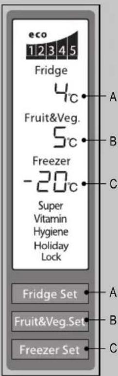 PANASONIC NRB30FG1 - Cómo seleccionar la temperatura - 1