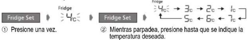 PANASONIC NRB30FG1 - Para cambiar la temperatura: - 1