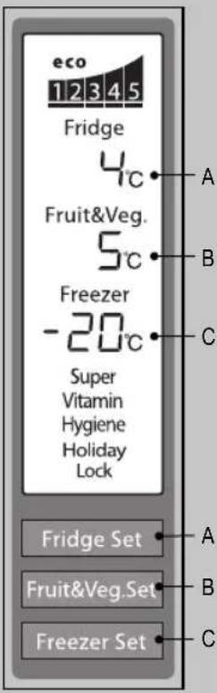 PANASONIC NRB30FG1 - Velge temperaturen - 1