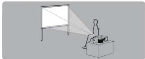 PANASONIC PTEW630 - Pose sur un bureau/au sol et projection avant - 1