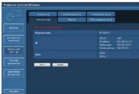 PANASONIC PTEW530 - Cliquez sur [Submit].4) - 3