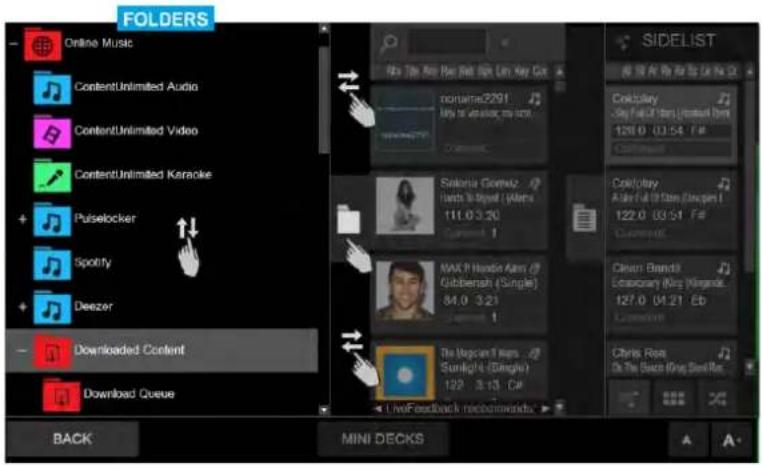 Reloop Touch - LISTA DE CARPETAS - 1