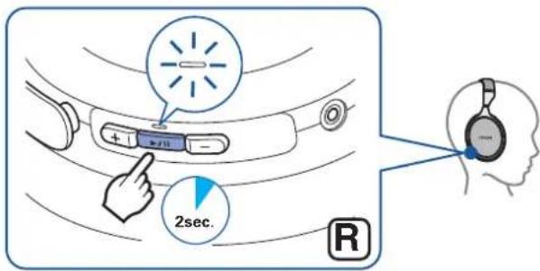 DENON AHGC25W - Lorsque l'appareil est hors tension, maintenez la touche  enforcée pendant environ 2 seconde. - 1