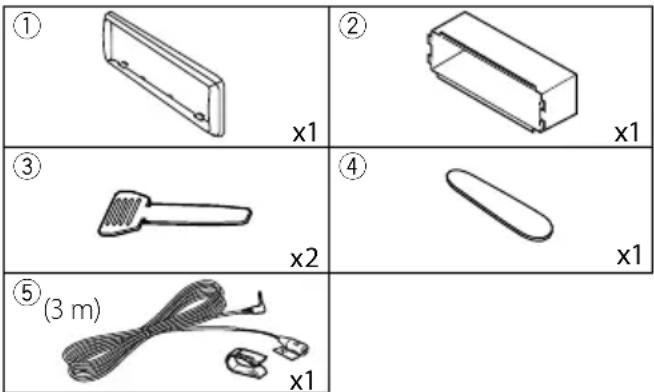 JVC KDX560BT - Accessoires fournis pour l'installation - 1