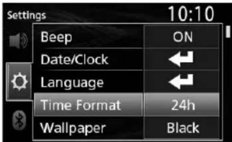 JVC KDX560BT - Настройки часов - 1
