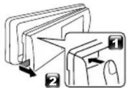 JVC KDX560BT - Removing the unit - 1