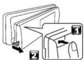 JVC KDX560BT - Anbringen/Abnehmen der Frontblende - 1