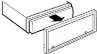 JVC KDX560BT - Rimozione della piastra di taglio - 2