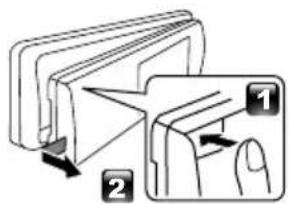 JVC KDX560BT - Het bevestigen/losmaken van het voorpaneel - 1