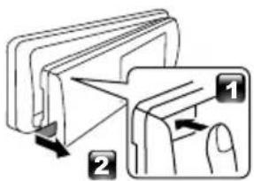 JVC KDX560BT - Как прикрепить/отсоединить лицевую панель - 1