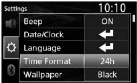 JVC KDX560BT - Die Uhr manuell einstellen - 1