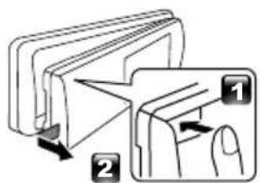 JVC KDX560BT - How to attach/detach the faceplate - 1