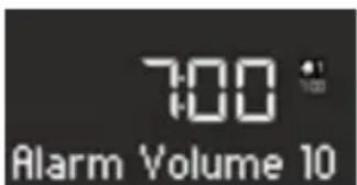 SONORO Stereo 2 - Setting the alarm volume - 1