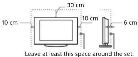 SONY OLED KD55AG9 - Installed with stand - 1