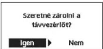 PANASONIC WHUD09JE5 - Válassza ezt az ikont a távvezérlő zárolásához. - 1