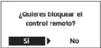 PANASONIC WHUD09JE5 - Seleccionar para bloquear el mando a distancia. - 1