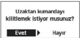 PANASONIC WHUD09JE5 - Uzaktan Kumandayı kilitlemek için seçin. - 1