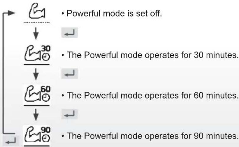 PANASONIC WHUD09JE5 - Select this icon to operate the heating/cooling system powerfully. - 1