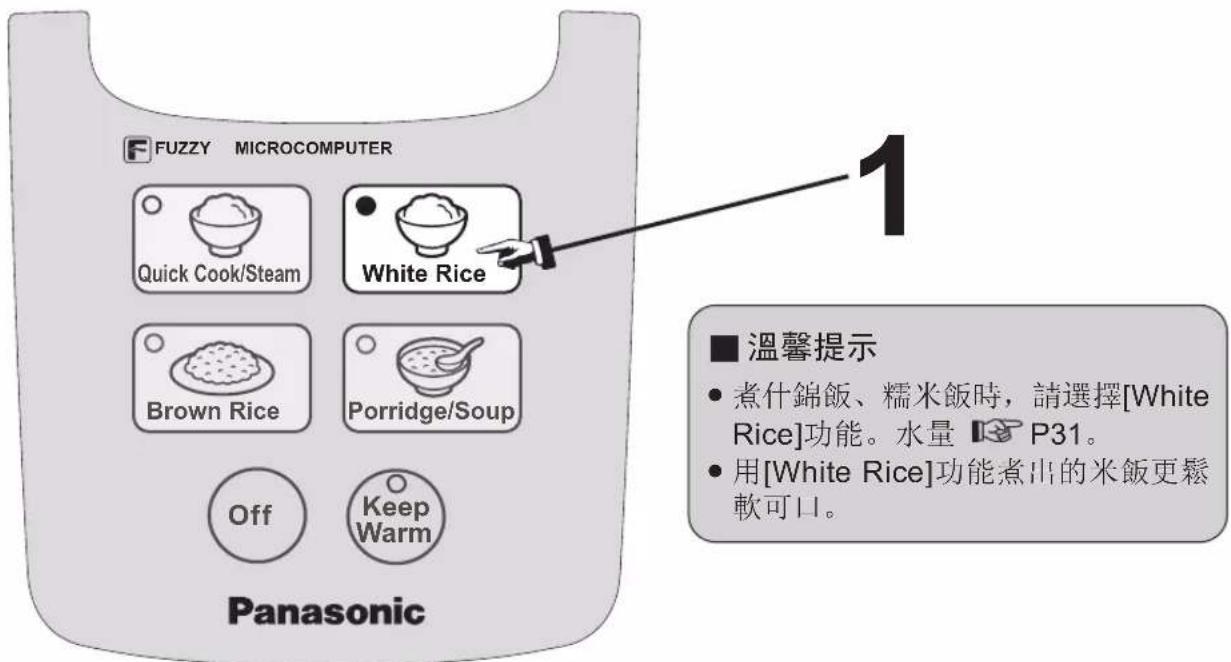 PANASONIC SRDF181 - 功能 白米·保温(White Rice·Keep Warm) - 1