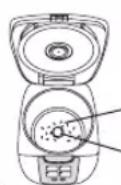 PANASONIC SRDF181 - Nettoyez toujours les objets étrangers tels que le riz sur le panier, le dispositif chauffant et le capteur de température. - 1