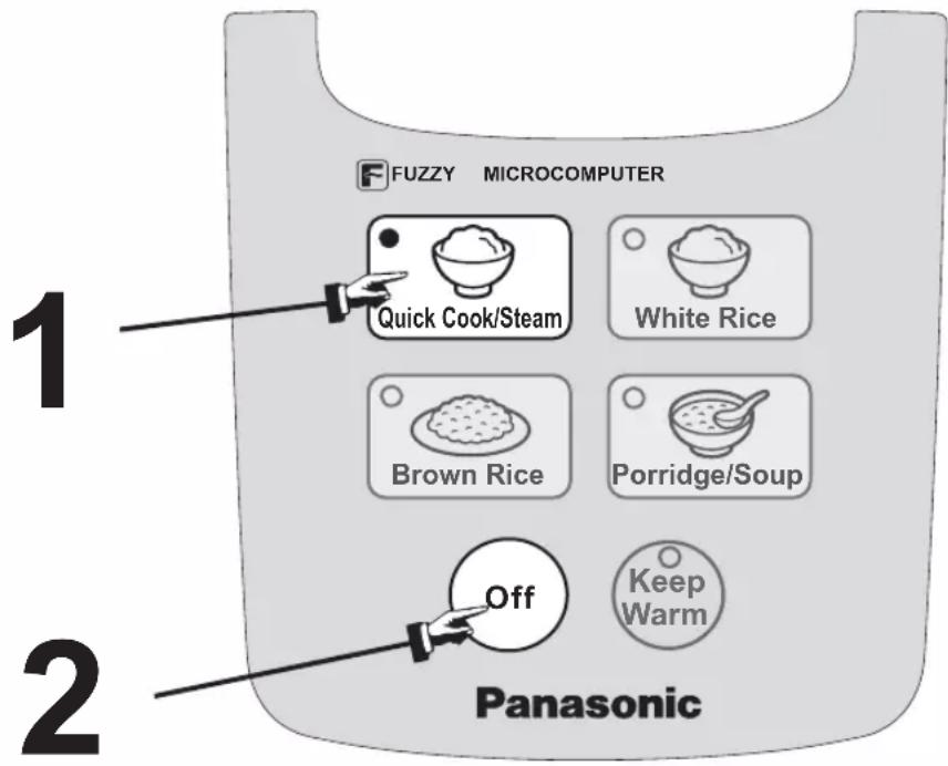 PANASONIC SRDF181 - Fonctions de cuisson rapide/À la vapeur (Quick Cook/Steam) - 1