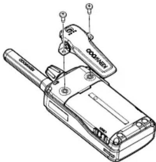 KENWOOD TK3601DE - INSTALAR A PRESILHA DE CINTO - 1