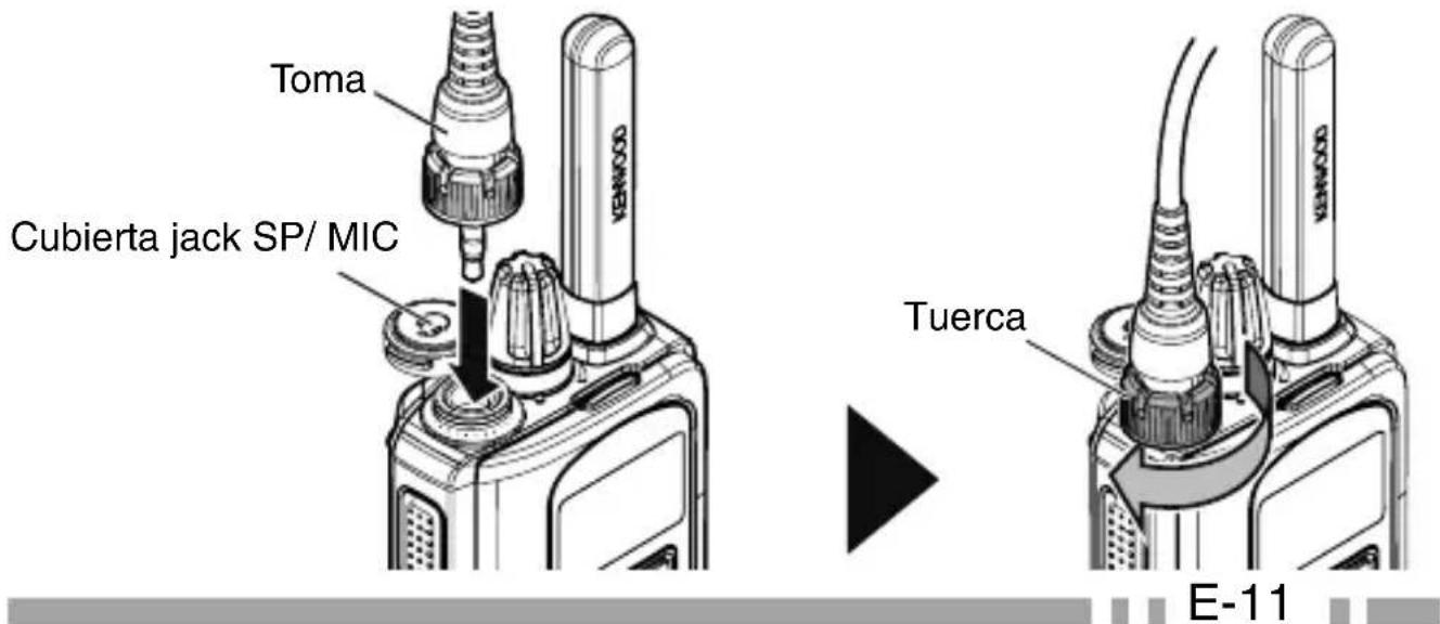 KENWOOD TK3601DE - INSTALACION DEL MICROFONO/ ALTAVOZ (O MICROFONO-AURICULAR) OPCIONAL - 1