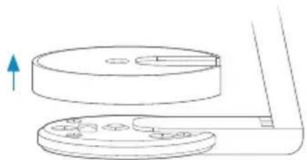 RING Stick Up Cam Wired - Enlevez le cache en plastique de la base. - 1