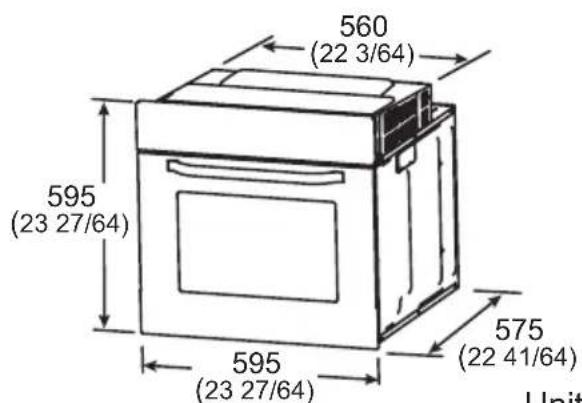 PANASONIC HLFN647S - Take note of general dimensions required for the installation. - 1