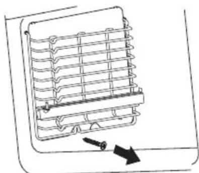 PANASONIC HLFN647S - Extracción de la rejilla delorno - 1