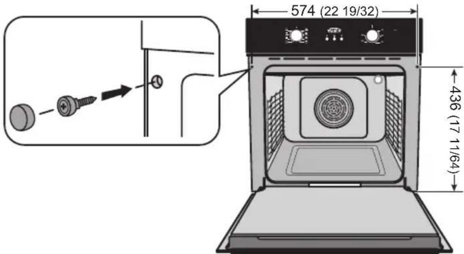 PANASONIC HLFN647S - Securing the Oven to a Cabinet - 1