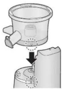 PANASONIC MJL700 - Set the juicing bowl on the motor housing. - 2