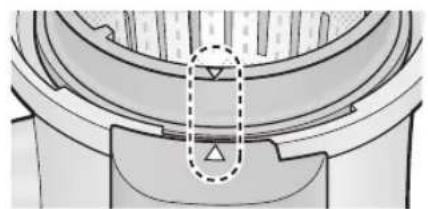 PANASONIC MJL700 - Attach the rotating brush and juice cone, then set it on the motor housing. - 1