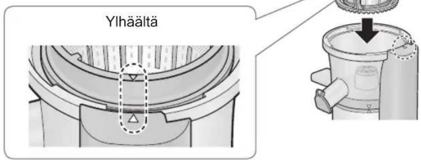 PANASONIC MJL700 - Liitä käantyvä harja ja mehukulho. Kiinnitta se sitten moottorikoteloon. - 1