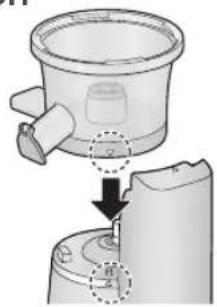 PANASONIC MJL700 - El recipiente para exprimir de la carcasa del motor. - 2