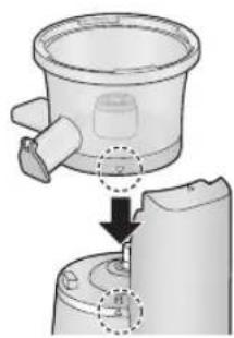 PANASONIC MJL700 - Zet de sapkom op de motorbehuizing. - 2
