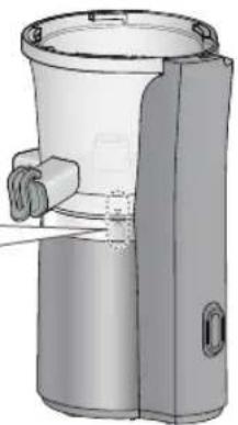 PANASONIC MJL501 - Placez le bol de récupération du jus sur le boîtier du moteur. - 2