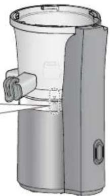 PANASONIC MJL501 - Set the juicing bowl on the motor housing. - 2